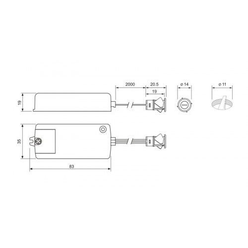 PM-218DR Выключатель инфракрасный на взмах/преграду, d-14 мм, AC220V, 300W