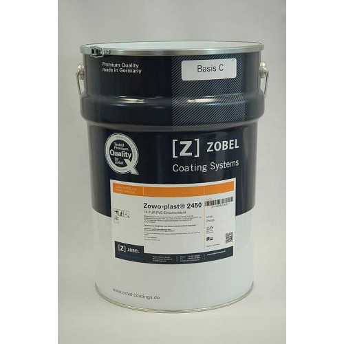 Однослойный лак для ПВХ Zowo-plast 2450 1K-PUR, шелковисто-глянцевый, 18 л