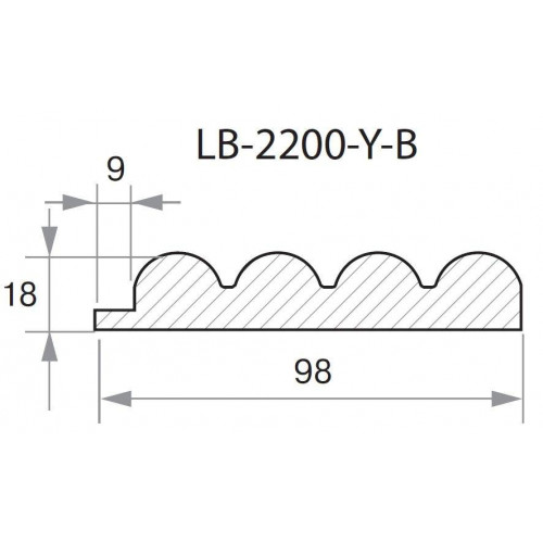 Профиль МДФ AGT LB-2200-Y-B 18*101*2800 мм, новый светлый орех 239
