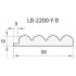 Профиль МДФ AGT LB-2200-Y-B 18*101*2800 мм, новый светлый орех 239