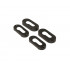 Накладки овальные Elementis PZ, антрацит RAL7016 пластик ( 2 накладки + 2 подкладки)