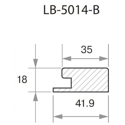 Профиль МДФ AGT LB-5014-B 18*42*2800 мм, тик (248)