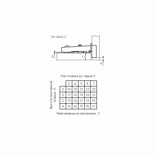 Петля для накладных дверей Firmax Push-Open, 110°, 48 мм, шуруп