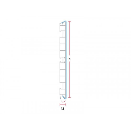 Цоколь кухонный Alphalux, h=150 мм, L=4 м, зеркальный, пластик+алюминиевая фольга