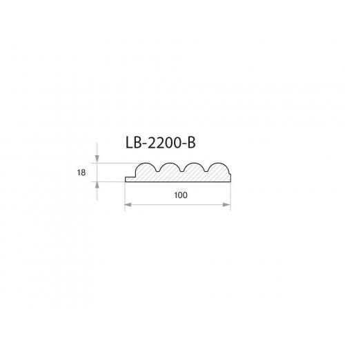 Профиль МДФ AGT LB-2200-B 18*100*2800 мм, супермат серый шторм 726