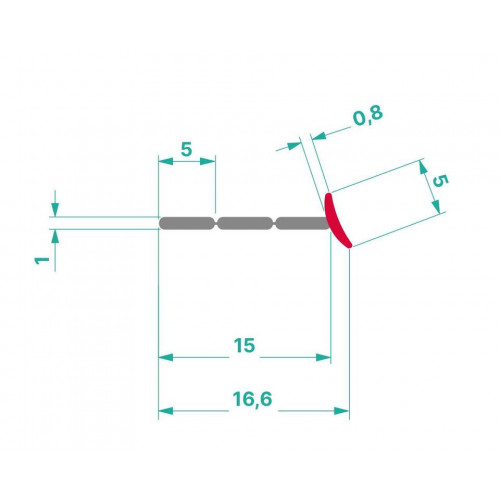 Уплотнитель для столешниц Clear Line 5 метров, черный