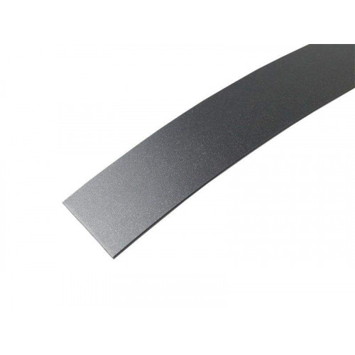 Кромка ABS Alpha-Tape Metallica 23х1 мм, одноцветная, без защитной пленки, черный Metaldeco