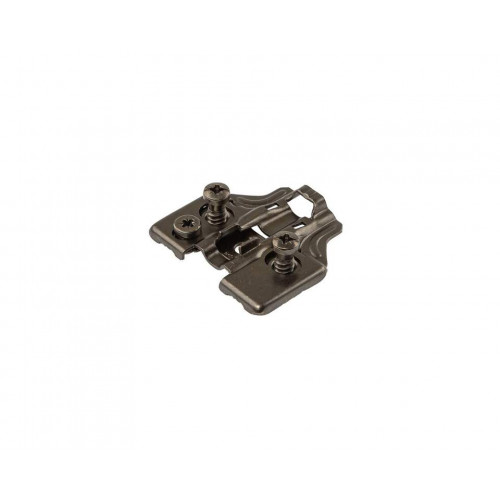 Планка монтажная 3D для петель Firmax Smartline Clip On, soft-Close, H=0, крестовая с регулировкой по высоте, под евровинт, черный никель