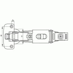 Петля для накладных дверей Firmax Click-on Soft-Close, угол открывания 155°, 48 мм, шуруп