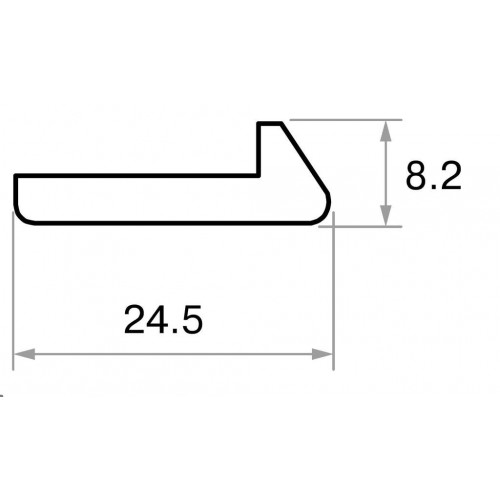 Профиль MP-4895 МДФ AGT 8*24*2800 мм, под вставку 18 мм, дуб натуральный 397