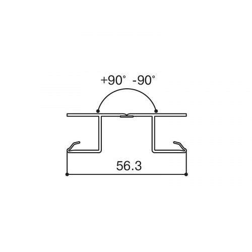 Соединитель Flex цоколя ПВХ, алюминий 546, L=660 мм Firmax