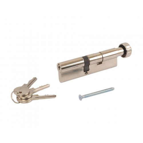 Цилиндр профильный Maxbar с круглой ручкой C/K1 45 (ключ)/60(ручка), никелированный