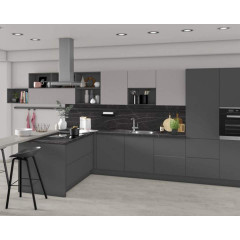Столешница-постформинг R3 F206 ST75 Камень Пьетра Гриджиа черный Elegance, 3050х600х38 мм
