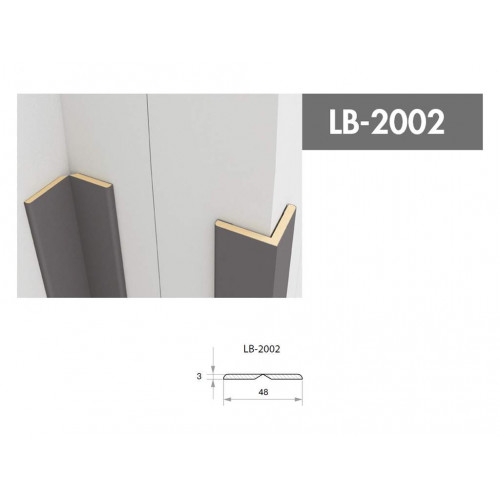 Профиль МДФ AGT LB-2002 3*48*2800 мм, супермат Сахара крем 3019 (Sahara Cream)
