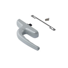 Ручка оконная Comfort с блокиратором, серебристая RAL 9006