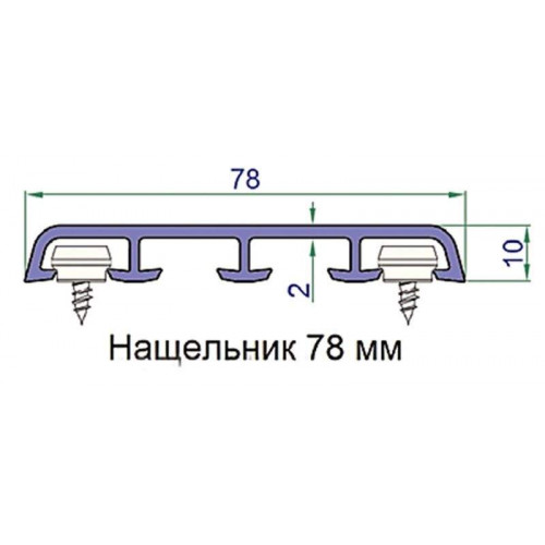Наличник Exter 78х10 мм белый , 6  м
