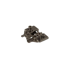 Планка монтажная 3D для петель Firmax Smartline Clip On, soft-Close, H=2, крестовая с регулировкой по высоте, под евровинт, черный никель