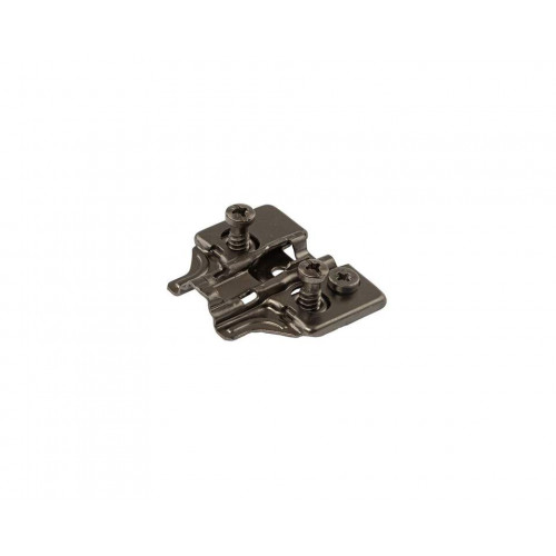 Планка монтажная 3D для петель Firmax Smartline Clip On, soft-Close, H=2, крестовая с регулировкой по высоте, под евровинт, черный никель