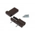 Петля дверная Elementis K-V (15-20 мм), на 120 кг, коричневая RAL8019