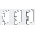 Петля на створке 50 мм Patio FOLD Alu /3 шт./ неокрашенный