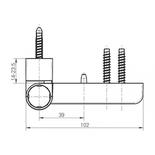 Петля дверная Roto Solid 150 P (110 кг), 14-17, 5 мм RAL 9016 E, белый