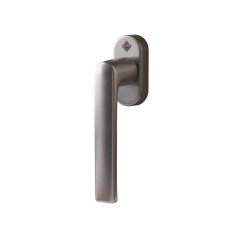 Ручка оконная алюминиевая Hoppe Hamburg SecuForte с логотипом Veka, штифт vario fit 32-42 мм, 45°, 2 винта М5х45, 2 винта М5х50, титан