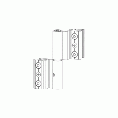 Петля дверная для профиля Alumark S40, двухчастная, неокраш