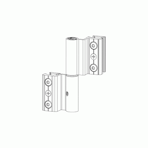 Петля дверная для профиля Alumark S40, двухчастная, неокраш