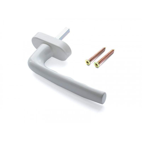 Ручка оконная Hoppe 37 мм (9016) 0960/U26 белый, (45°) +2 винта