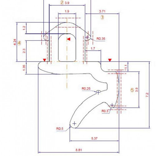 Уплотнитель совместим с профилем KBE 227 (рама, створка), EPDM, черный, 400  м