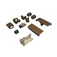 Комплект шин Patio Alversa, ПВХ/дерево, 901-1050 мм, средняя бронза R053