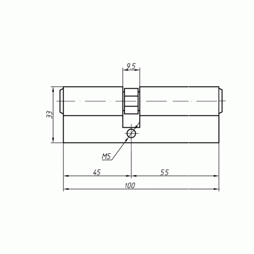 Цилиндр профильный Maxbar 847/K 45-55, никелированный