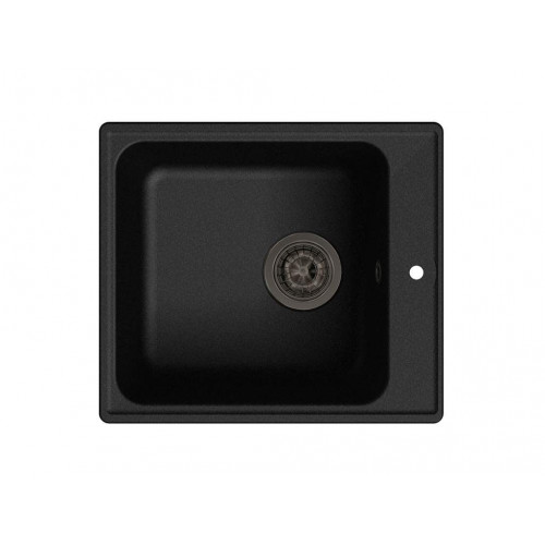 Мойка врезная GF-QUARZ (Z17) 42х48 см, цвет черный, кварц