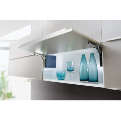 Подъемный механизм Top Stay SQ Push New для откидных фасадов, индекс нагрузки 1060-2450, высота h=250-500 мм, (ответная часть саморез и скотч), серый