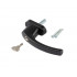 Ручка оконная Internika Tolstoy c ключом Tilt First 37 мм (RAL 9005) черный матовый + 2 винта
