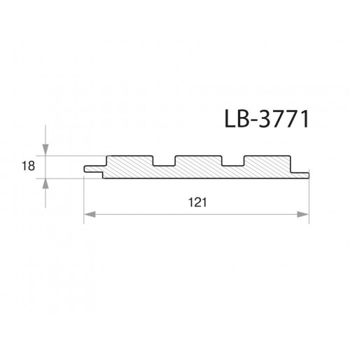 Профиль МДФ AGT LB-3771 18*121*2800 мм, тик (248)