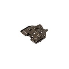 Планка монтажная 3D для петель Firmax Smartline Clip On, soft-Close, H=0, крестовая с регулировкой по высоте, под евровинт, черный никель