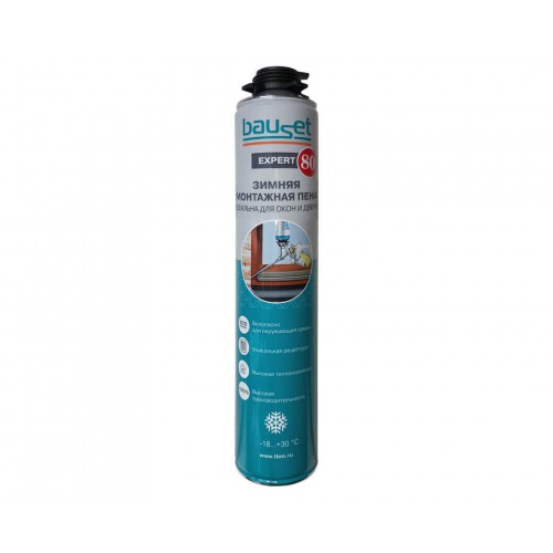 Пена монтажная профессиональная Bauset EXPERT 80 зимняя (-18C)