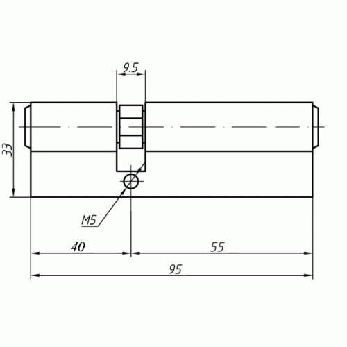 Цилиндр профильный Maxbar 847/K 40-55, никелированный
