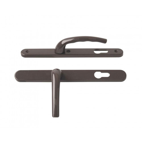 Гарнитур нажимной с подпружиниванием Star 28/92 (3 винта), коричневый RAL8019