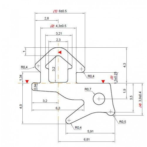 Уплотнитель совместим с профилем Veka 253 (рама, стеклопакет), EPDM, серый, 400  м