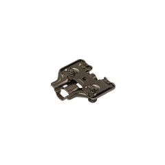 Планка монтажная 3D для петель Firmax Smartline Clip On, soft-Close, H=2, крестовая с регулировкой по высоте, под евровинт, черный никель