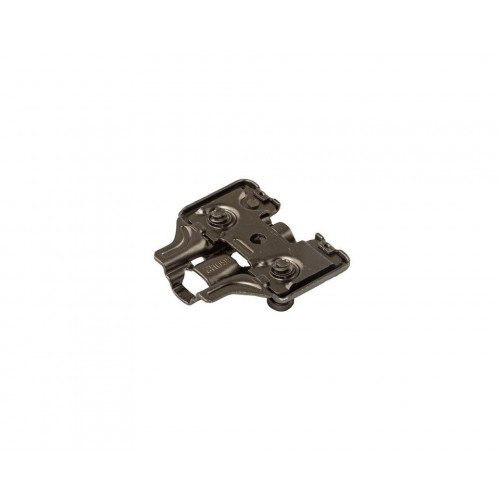 Планка монтажная 3D для петель Firmax Smartline Clip On, soft-Close, H=2, крестовая с регулировкой по высоте, под евровинт, черный никель