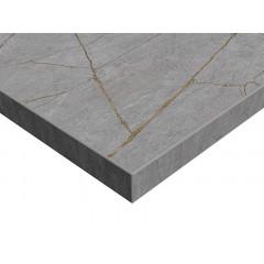 Плита ЛДСП Alvic Syncron 1240*18*2750 мм, керамика золото 02 (Porcelain Gold 02 JA), двустороннее тиснение