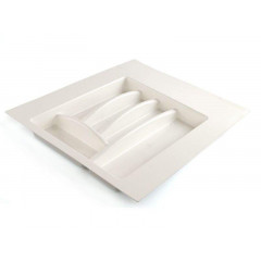 Лоток для столовых приборов Firmax, база 400-450 мм, H=45 мм, белый