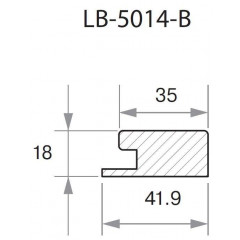Профиль МДФ AGT LB-5014-B 18*42*2800 мм, дуб перу 3041, 8  шт