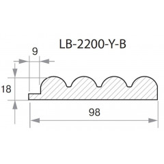 Профиль МДФ AGT LB-2200-Y-B 18*100*2800 мм, супермат релакс грин 735