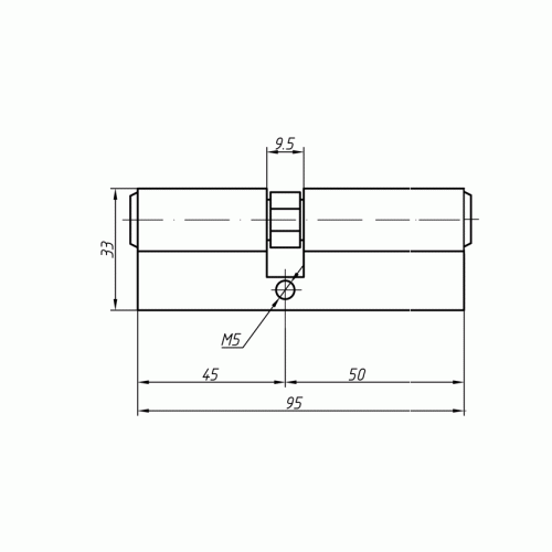 Цилиндр профильный Maxbar 847/K 45-50, никелированный