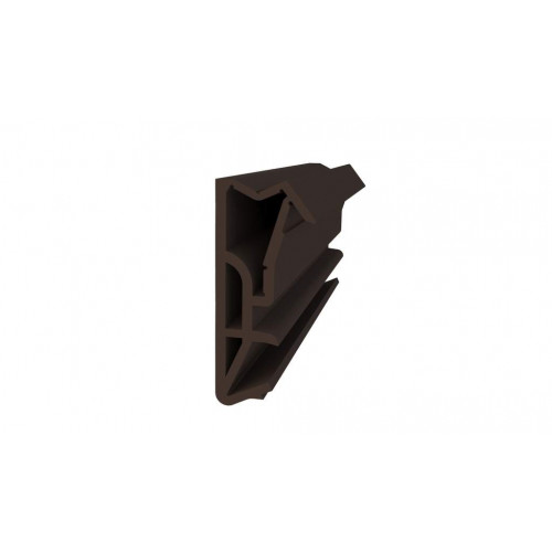 Профиль контурный для межкомнатных дверей DeveNTer, ТЭП, темно-коричневый RAL 8014, 100  м