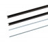 Комплект из 2 запоров вертикальных с 2-мя тягами и ответными планками, 2 точки запирания, до 2640 мм, черный RAL 9005, 450/T